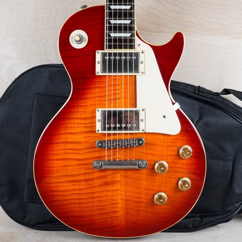 Burny Super Grade RLG-50 2008 Vintage Cherry Sunburst Flametop w/ Bag image 1