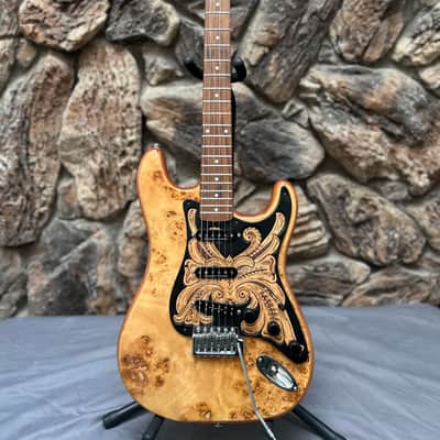 Custom Partscaster - Natural Leather Pickguard image 2