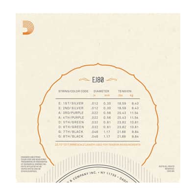 D'Addario EJ80 Phosphor Bronze Octave Mandolin Strings, Medium, 12-46 image 6