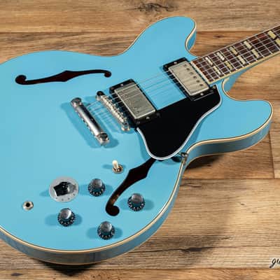 2016 Gibson Custom Shop Memphis 1964 ES-345 VOS w/ Case – Frost Blue image 9