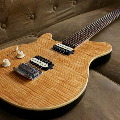 Ernie Ball Music Man Axis Super Sport lefty Natural Flame Maple Top image 5