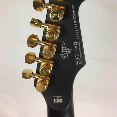ESP LTD AA-1 Alan Ashby Signature Electric Guitar, Ebony Fingerboard, Black Satin image 7