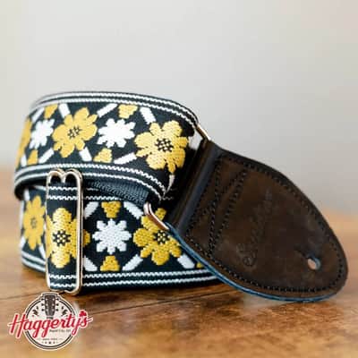 Souldier Straps Tulip Rooftop Lennon Gold Flower WH Star Guitar Strap image 1