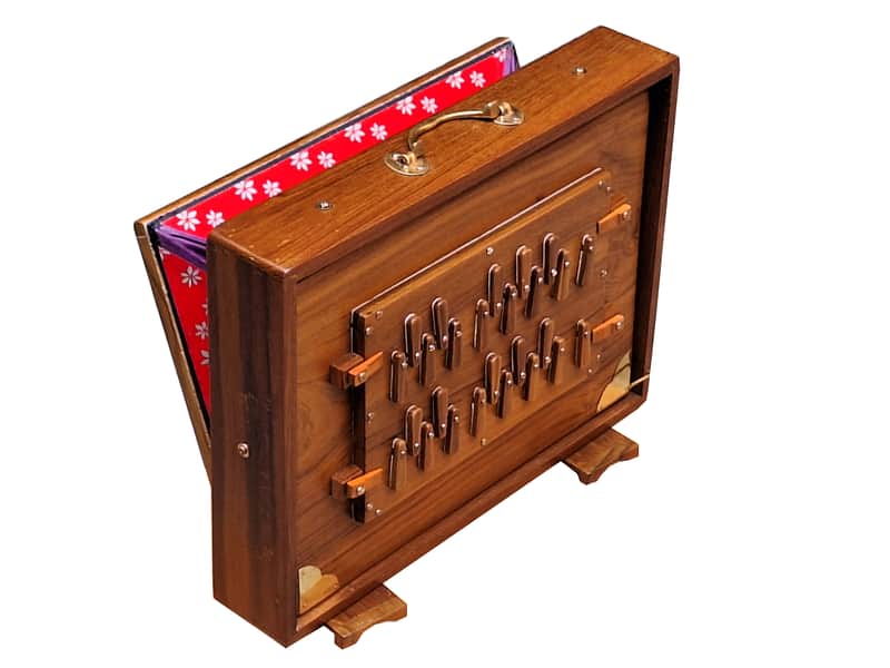 2 Octave Shruti Box Premium Teak Wood Indian Drone Instrument 440Hz image 1