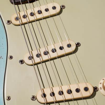 Fender Masterbuilt Andy Hicks Fat 64 Strat Brazilian Rosewood Journeyman Relic Aged Daphne Blue Josefina Pickups image 7