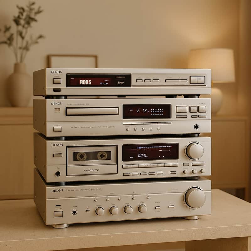 Denon PMA-480R DRM-740 DCD-615 TU-580RD Rare Vintage Hi-Fi System Warranty