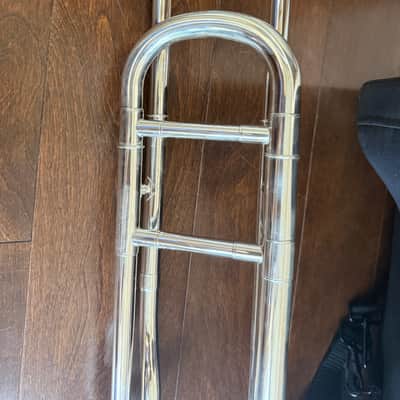Silver Trigger trombone, open wrap, with case and mouthpiece image 2