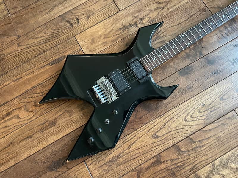 B.C. Rich Warlock Electric Guitar LA California Neck Plate Black Reverse Headstock image 1