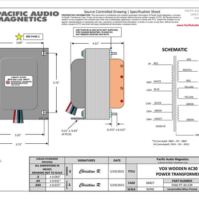 Pacific Transformer Vox Wooden AC30 Power Transformer 2022 image 3
