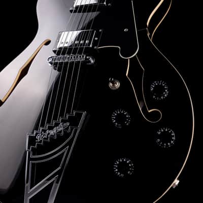Pre-Owned D’Angelico Premier DC Semi Hollowbody Black With Gig Bag image 5