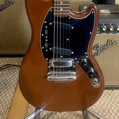1975 Fender Mustang with Rosewood Fretboard - Walnut (Mocha) image 2