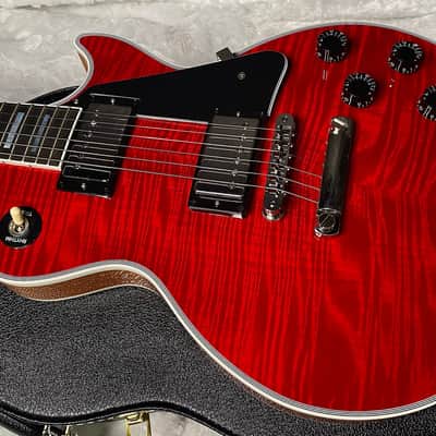 NEW! Gibson Dealer Select Custom Shop Les Paul Custom AAA Figured Flame Top - Transparent Red / Natural Back - Authorized Dealer - WOW! 9.5 lbs - G07455 image 11