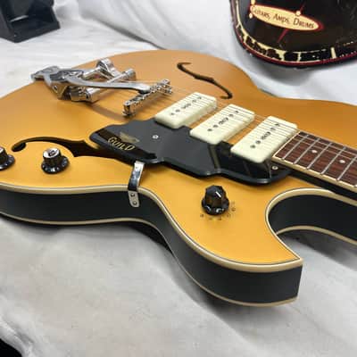 Guild SF-1 Starfire 1 Jet 90 Semi-Hollow Body Electric Guitar - Satin Gold image 16