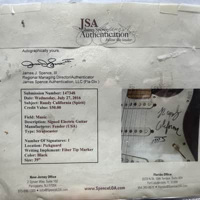 Fender Stratocaster Am. Std. 1996 - Clapton Colors & autographed by "Spirit's Randy California" back in 1997 ! image 10