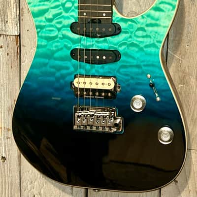 NEW Charvel Pro-Mod Plus Dinky DK24 HSS 2PT QM - Blue Curaçao, In Stock and Ships Fast! Pro Set Up Included! image 4