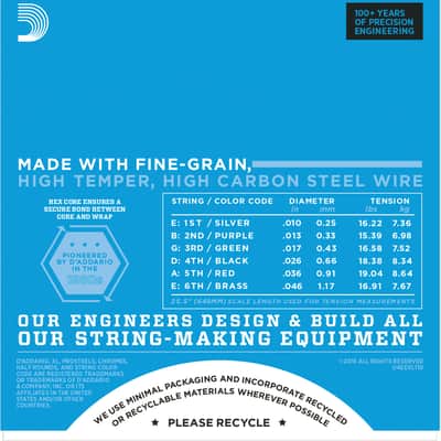 D'Addario EXL110 Nickel Wound Electric Guitar Strings, Regular Light, 10-46 image 6