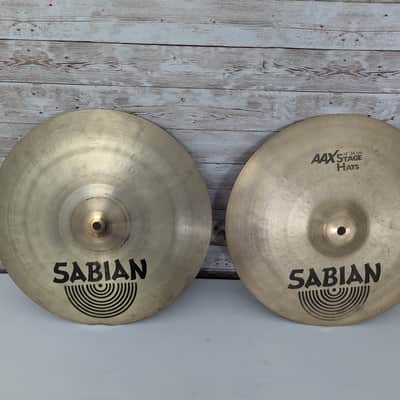 Used Sabian 14" AAX Stage Hi-Hat Cymbals (Pair) image 1