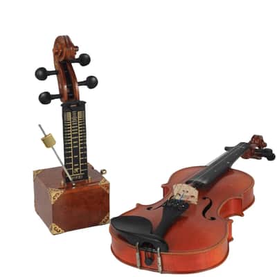 Handcrafted Solid Wood Mechanical Metronome - Violin Scroll Head Vintage Design image 9