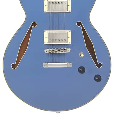 D'Angelico DAESSTSLBSNS EXCEL SS TOUR Single Cutaway Semi-Hollow Body 3 Piece Maple/Walnut/Maple Neck 6-String Electric Guitar w/Gig Bag image 5