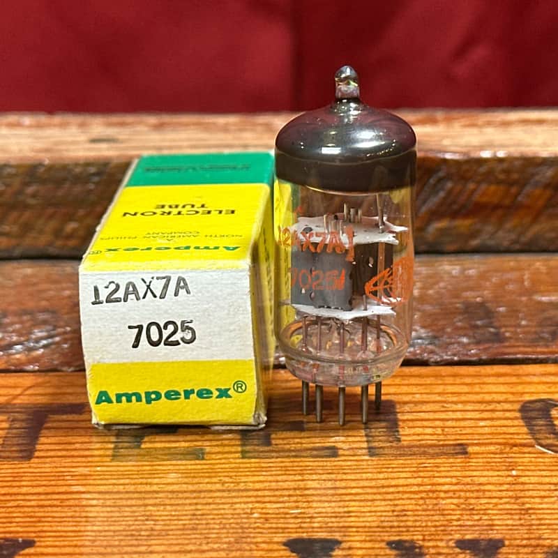 Vintage Amperex 7025 / 12AX7A Preamp Tube 12AX7 ECC83 Valve Orange Globe #273 image 1