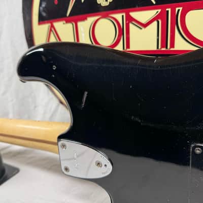 Squier by Fender MIJ Made In Japan Stratocaster Guitar with Floyd Rose + EMGs Upgrades + Case 1985 - 1986 - Black / Maple neck image 12
