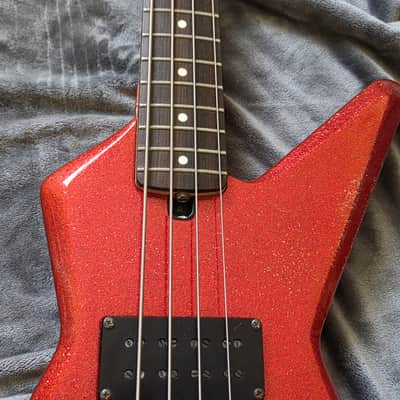 1984 Ibanez DB700 Destroyer 4 String Vintage Japan Electric Bass - Custom Red Sparkle Finish + OHSC image 7