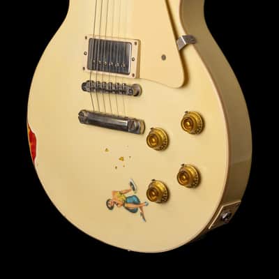 Gibson Les Paul Standard 1958 "Painted Over" Classic White over Cherry Sunburst Limited Run 2017 image 3