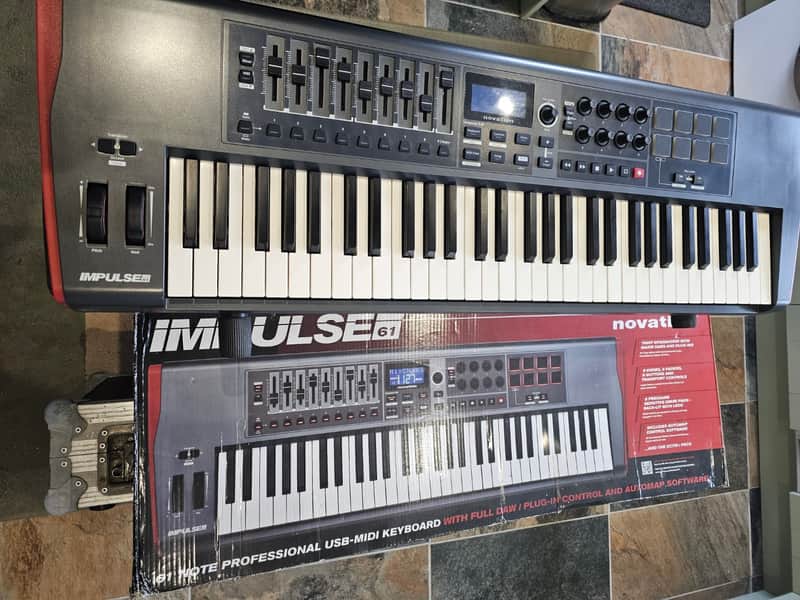 Novation Novation Impulse 61 USB MIDI Controller Keyboard Mid 2012 - Black image 1