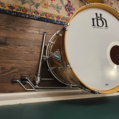 RBH Monarch Series Custom Vintage 2000's Mahogany Drum Kit- Gold Sparkle image 8