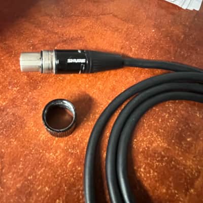 Shure WA305 Gold-plated Neutrik 1/4" Straight TS to TA4F Cable 3' Premium threaded locking Instrument Guitar Cable 95A20085 for Glx-d GLXD GLXD1, QLXD1, ULXD1-TQG, AD1-TQG, ADX1-TQG bodypack ULX-D & QLX-D Transmitters Digital Wireless Systems. image 2