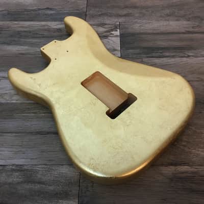 Made to Order - FRANCHIN Mercury guitar body Glossy METALLIC LEAF (Gold/Silver/Copper) Basswood Poplar Stratocaster-Strat-S-Style Made in Italy image 8