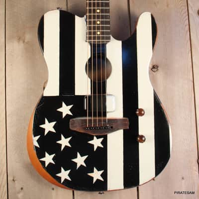 Fender Acoustasonic Standard Telecaster  Custom Black Flag Tribute image 1