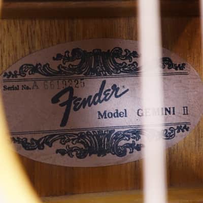 Fender Gemini II Acoustic Guitar 'Made in Korea' 1984 - 1987 image 11