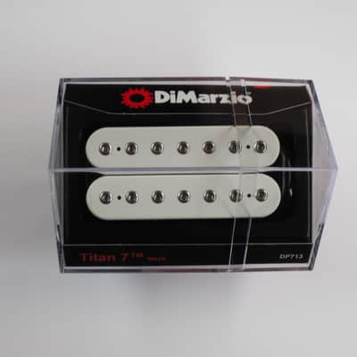 DiMarzio Titan 7 String Neck Humbucker White W/Chrome Poles DP 713
