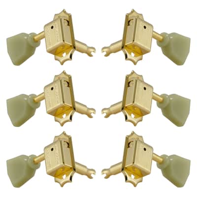 Genuine Grover Deluxe SD90 3+3 Gold, Keystone Buttons, Safety post 133GK