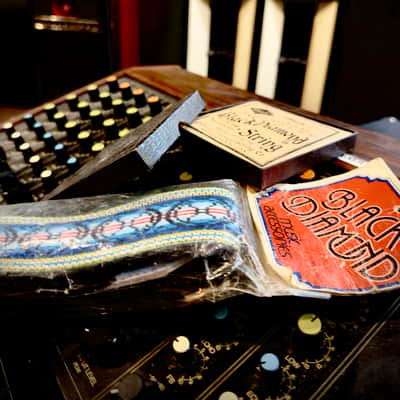 Rare Black Diamond Strap - NS-120 1971  - High-End Hootenanny Weave -Blue Mosaic - Original Packaging $169 (Bundle w/Strings $229) image 5