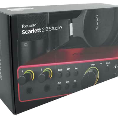 Focusrite Scarlett 2i2 Studio 4th Gen Recording Interface+Headphones+Mic+Cable image 12