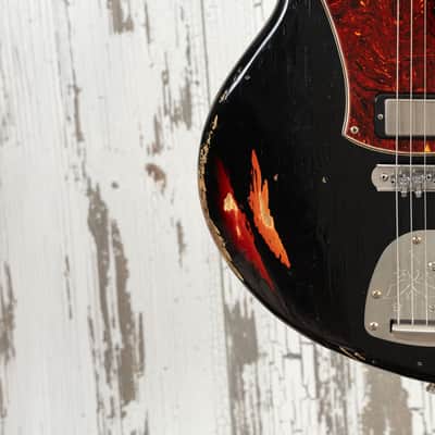 Novo Serus J - Bull Black Over '64 3-Tone Sunburst w/ Lollar Firebird Pickups image 11