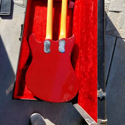 Mosrite Joe Maphis Double Neck Ohsc 1960s Dark Cherry Red image 2