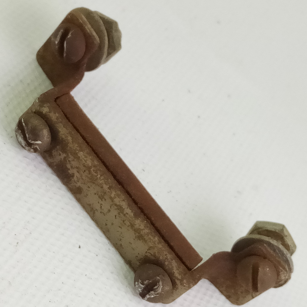 Leedy/Ludwig 1 7/8"Snare Drum Butt Plate Half-Circle Clamp-Bar Nickel Vintage20s — main photograph