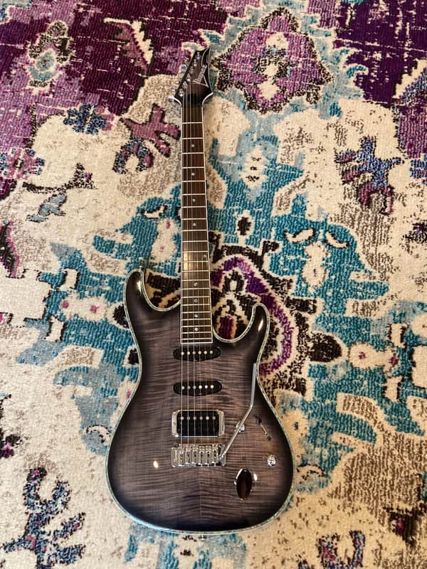 Ibanez SAS36FM 2006 - Transparent Grey Flamed Maple - Set Neck image 1