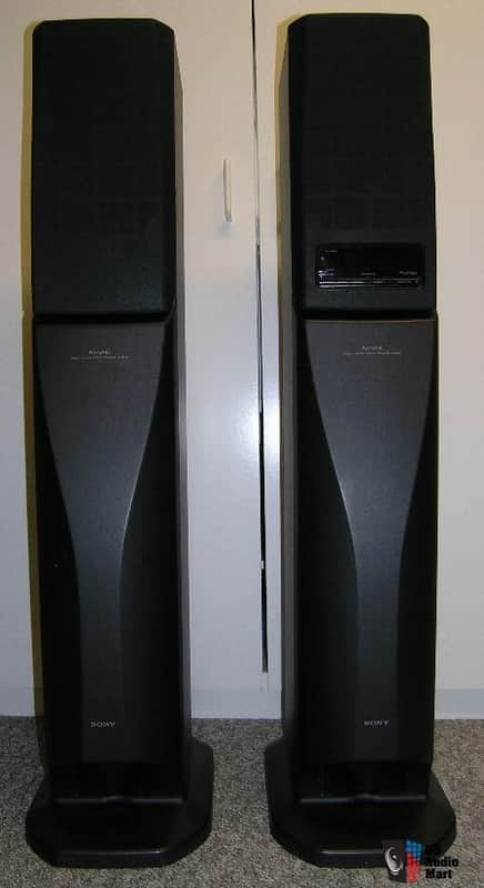Sony SA-VA15 Standing Surround Sound Active Speaker System Set Pair Left Right Preowned image 1