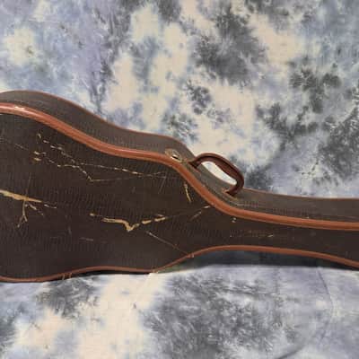 Vintage RARE 1950's Gibson Epiphone 14 x 39 1/2 Inch Alligator Print Red Plush Soft Shell Guitar Case image 2