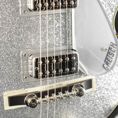 Mint Gretsch G6129T-59 Vintage Select ’59 Silver Jet with Bigsby TV Jones Silver Sparkle image 3