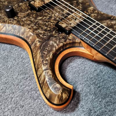 Barlow Guitars  Falcon II 2020 Camphor Burl / Spanish Cedar / Ebony image 7