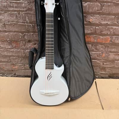 Enya Nova Go Mini Carbon Fiber Acoustic Guitar – White – B-Stock w/ Case image 1