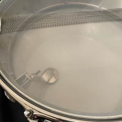 RARE Vintage Rogers "7-Line" w/ Tall Boy Hoop Dyna-Sonic Snare Drum 5"x14" Chrome Over Brass image 9