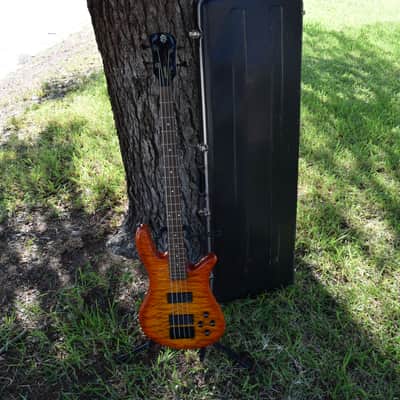 Spector Q4 Pro Bass , with hard case , EMG pickups , flame maple top image 11