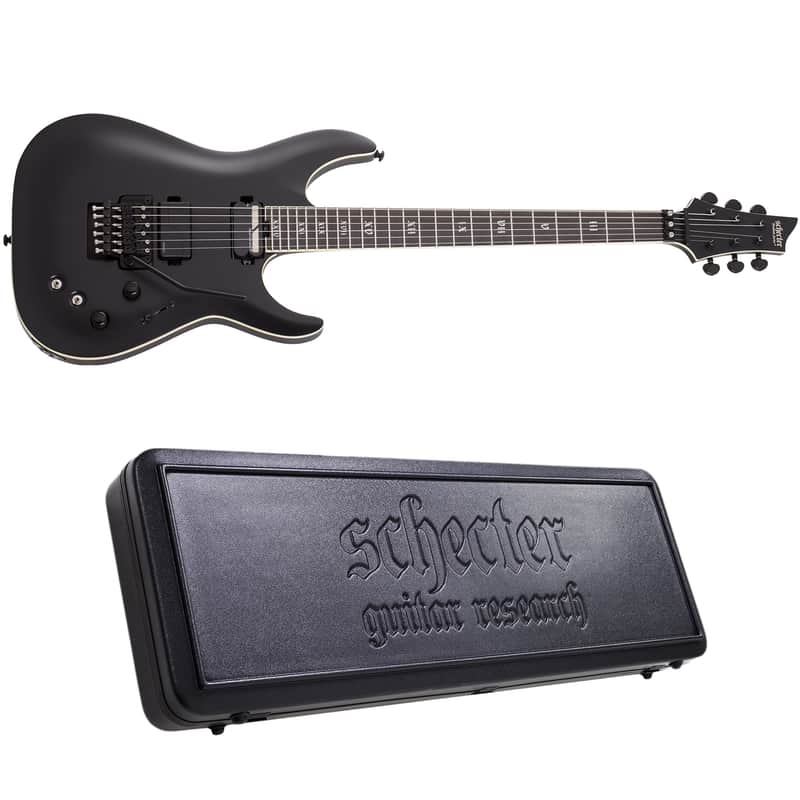 Schecter C-1 FR S SLS Evil Twin Satin Black SBK Electric Guitar + Hardshell Case C1 Sustainiac - BRAND NEW image 1