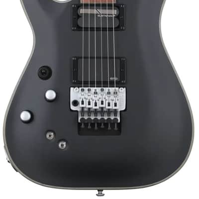 Schecter Damien Platinum-6 FR S Left Hand Electric Guitar - Satin Black (1190) image 4
